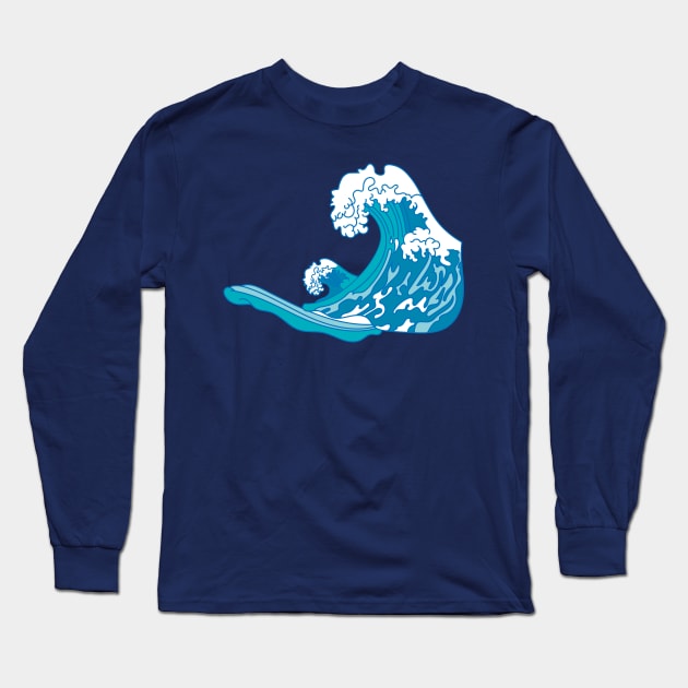 Waves in the sea Long Sleeve T-Shirt by spontania